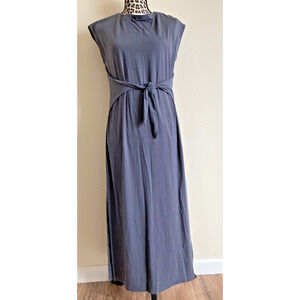 Johnny Was Jersey Dress XS Calme Grey Maxi Minimalist Lagenlook Boho Capsule